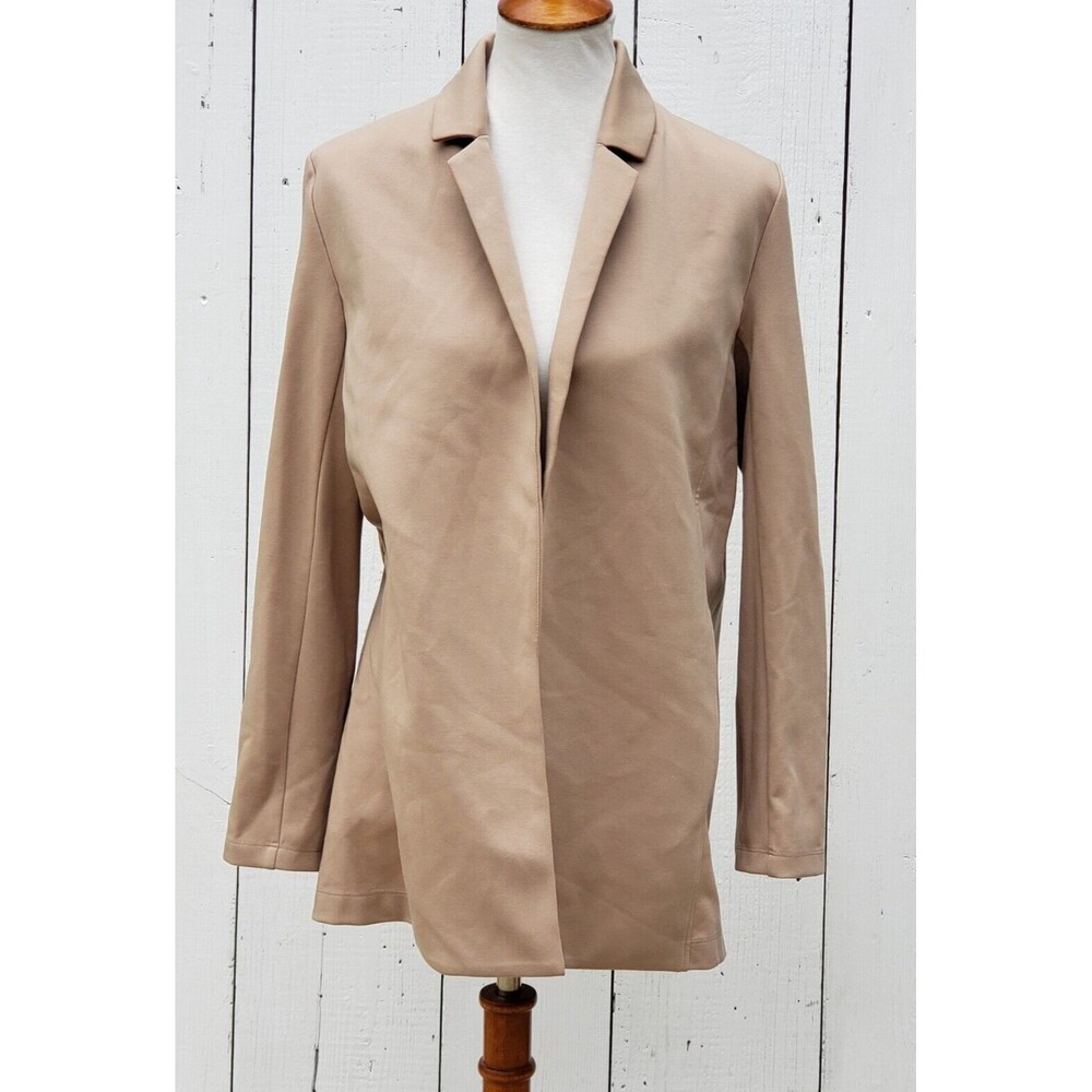 $298 Eileen Fisher Women Beige Bramble Notch Collar Ponte Jacket Blazer Sz PS - Picture 10 of 13